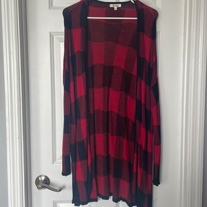 Miss brand cardigan in black & red